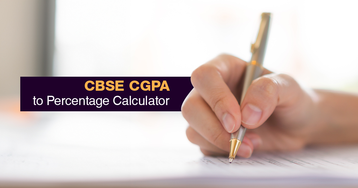 CBSE CGPA to Percentage Calculator - Free Online tool