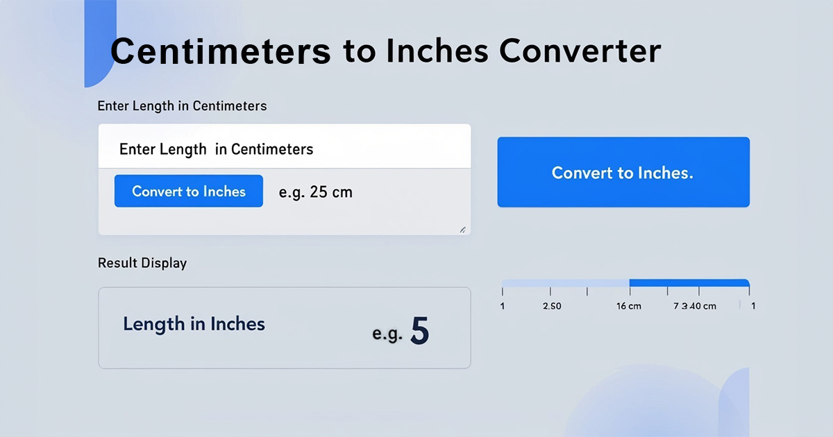 Centimeters to Inches Converter