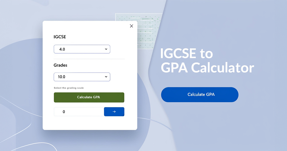 IGCSE Grades to GPA Calculator